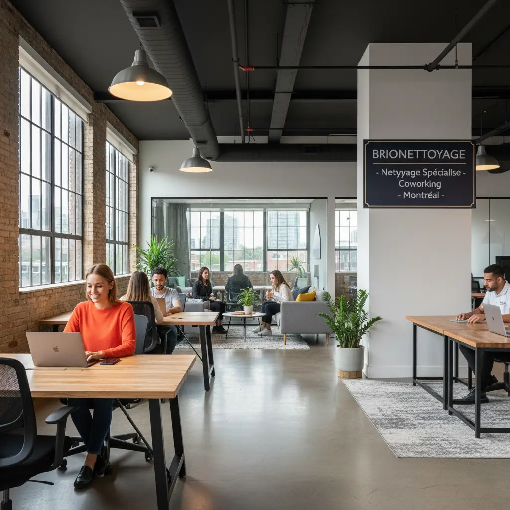 Équipe Brio Nettoyage professionnelle au travail